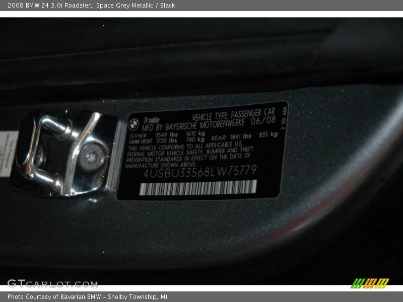 Space Grey Metallic / Black 2008 BMW Z4 3.0i Roadster