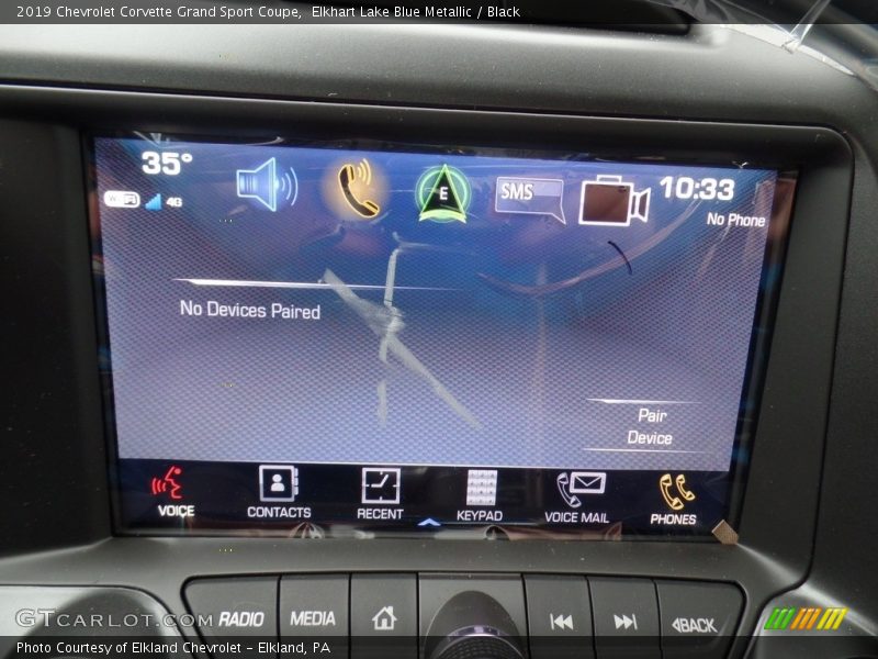 Elkhart Lake Blue Metallic / Black 2019 Chevrolet Corvette Grand Sport Coupe