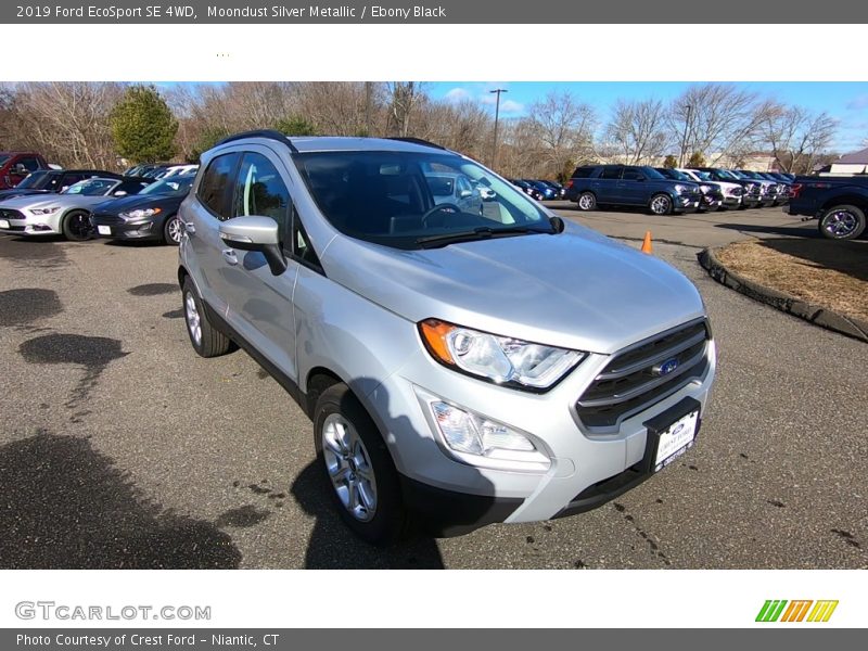 Moondust Silver Metallic / Ebony Black 2019 Ford EcoSport SE 4WD