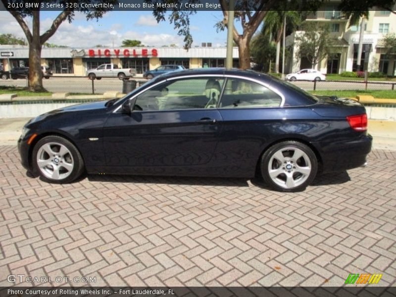 Monaco Blue Metallic / Cream Beige 2010 BMW 3 Series 328i Convertible