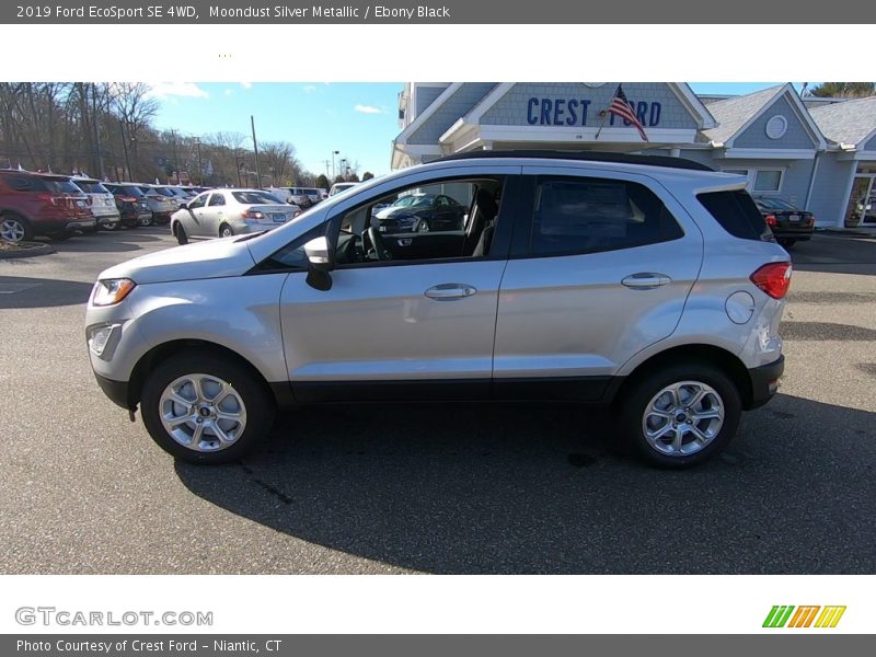 Moondust Silver Metallic / Ebony Black 2019 Ford EcoSport SE 4WD