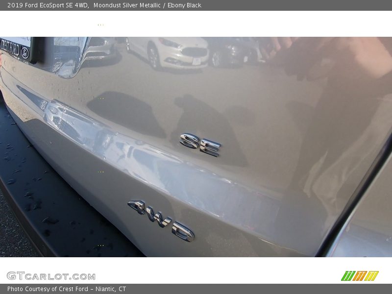 Moondust Silver Metallic / Ebony Black 2019 Ford EcoSport SE 4WD
