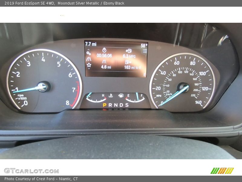 Moondust Silver Metallic / Ebony Black 2019 Ford EcoSport SE 4WD