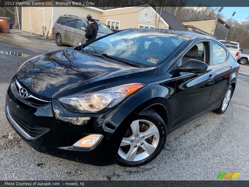 Midnight Black / Gray 2012 Hyundai Elantra GLS