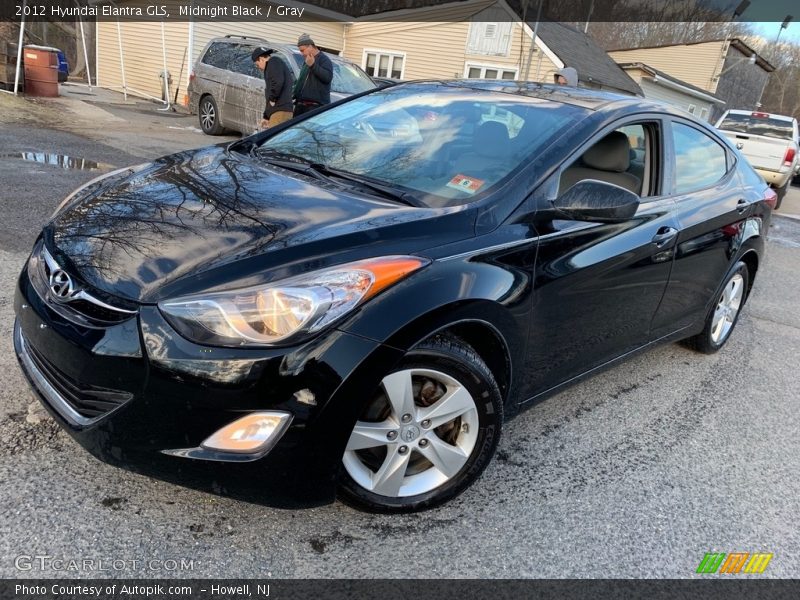 Midnight Black / Gray 2012 Hyundai Elantra GLS