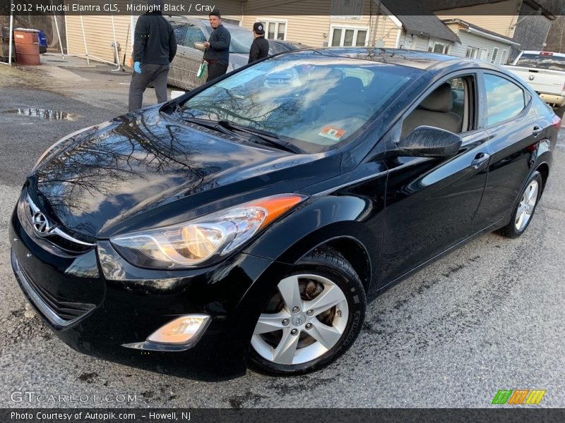 Midnight Black / Gray 2012 Hyundai Elantra GLS