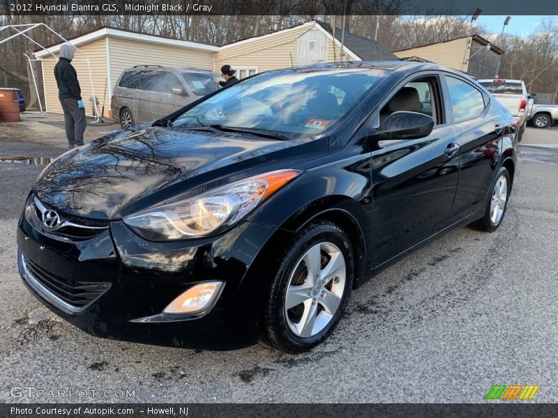 Midnight Black / Gray 2012 Hyundai Elantra GLS