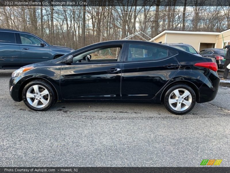 Midnight Black / Gray 2012 Hyundai Elantra GLS