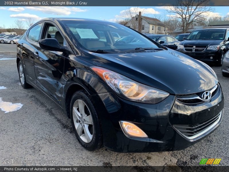 Midnight Black / Gray 2012 Hyundai Elantra GLS