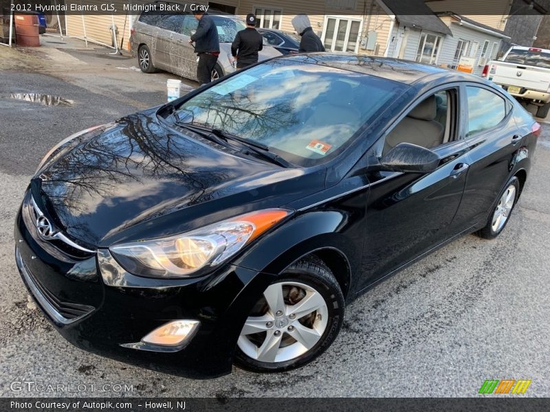 Midnight Black / Gray 2012 Hyundai Elantra GLS