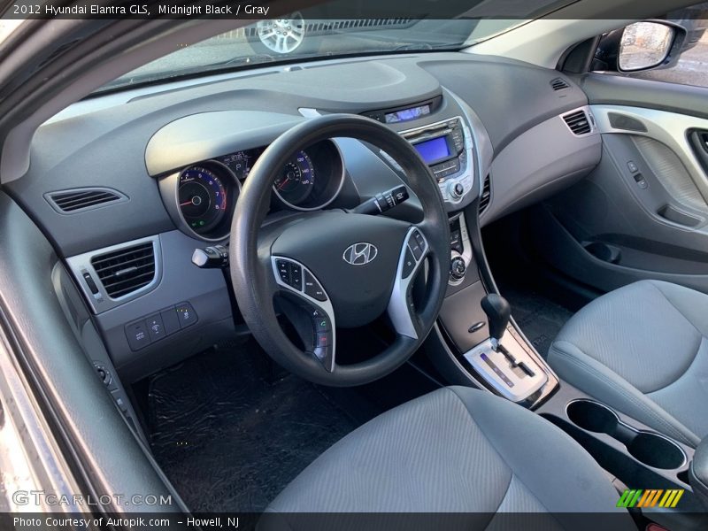 Midnight Black / Gray 2012 Hyundai Elantra GLS
