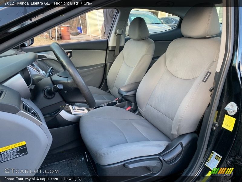 Midnight Black / Gray 2012 Hyundai Elantra GLS