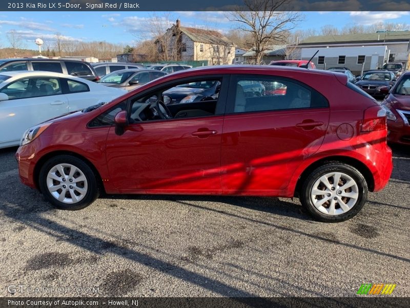 Signal Red / Black 2013 Kia Rio LX 5-Door