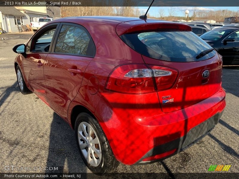 Signal Red / Black 2013 Kia Rio LX 5-Door