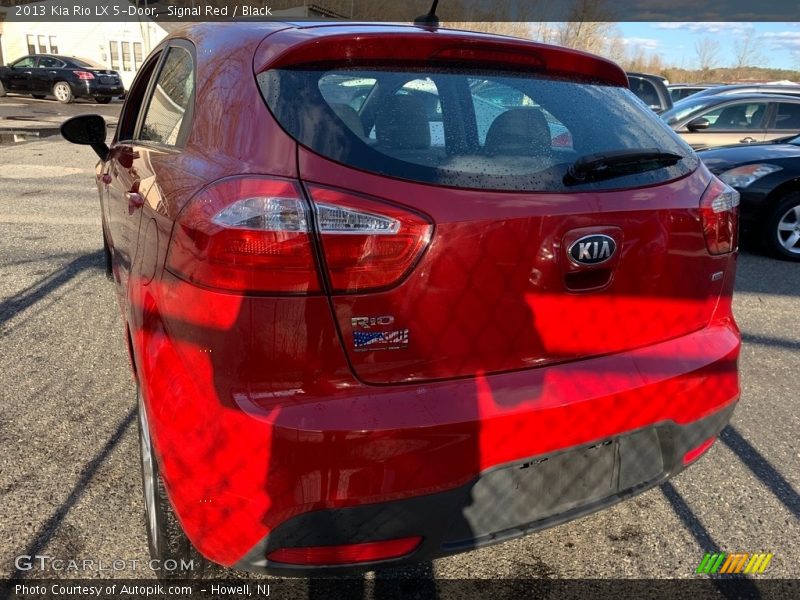 Signal Red / Black 2013 Kia Rio LX 5-Door
