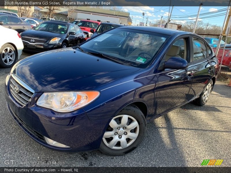 Regatta Blue Metallic / Beige 2008 Hyundai Elantra GLS Sedan