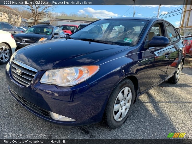 Regatta Blue Metallic / Beige 2008 Hyundai Elantra GLS Sedan