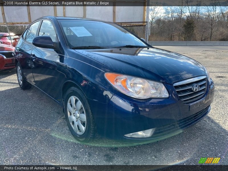 Regatta Blue Metallic / Beige 2008 Hyundai Elantra GLS Sedan