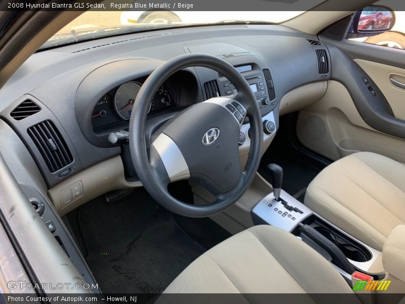 Regatta Blue Metallic / Beige 2008 Hyundai Elantra GLS Sedan