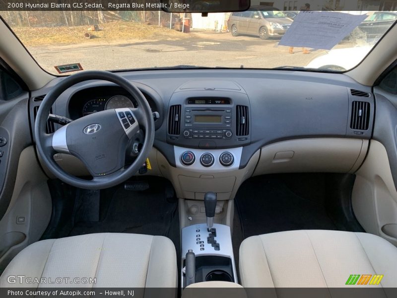 Regatta Blue Metallic / Beige 2008 Hyundai Elantra GLS Sedan