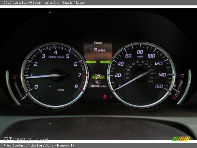 Lunar Silver Metallic / Ebony 2019 Acura TLX V6 Sedan