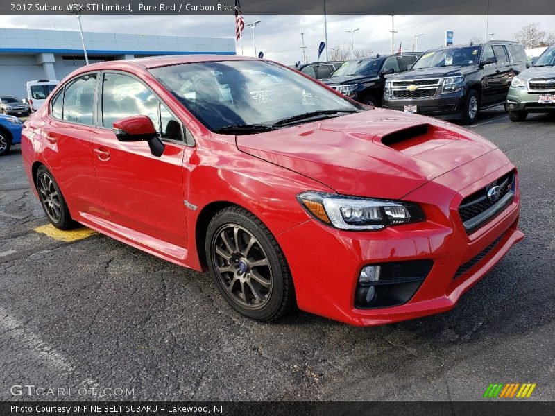 Pure Red / Carbon Black 2017 Subaru WRX STI Limited