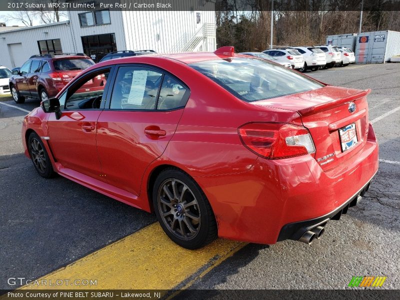 Pure Red / Carbon Black 2017 Subaru WRX STI Limited