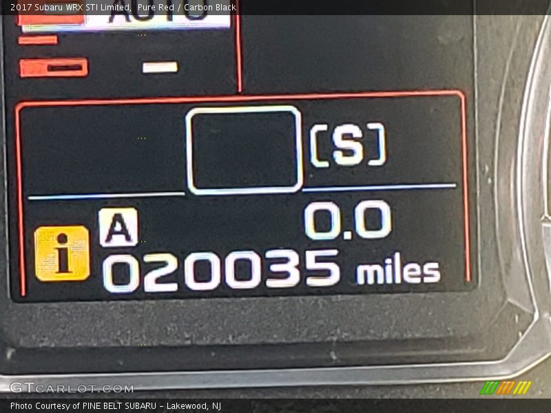 Pure Red / Carbon Black 2017 Subaru WRX STI Limited