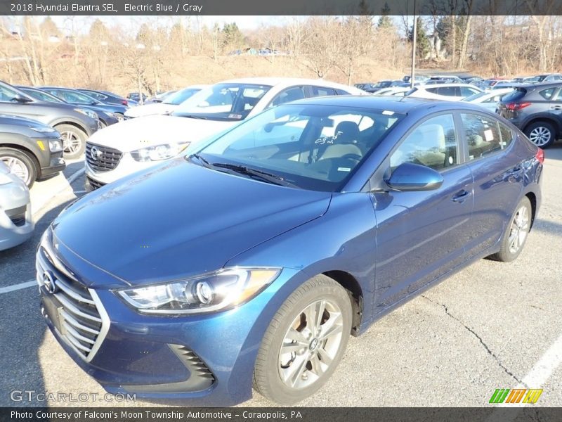 Electric Blue / Gray 2018 Hyundai Elantra SEL