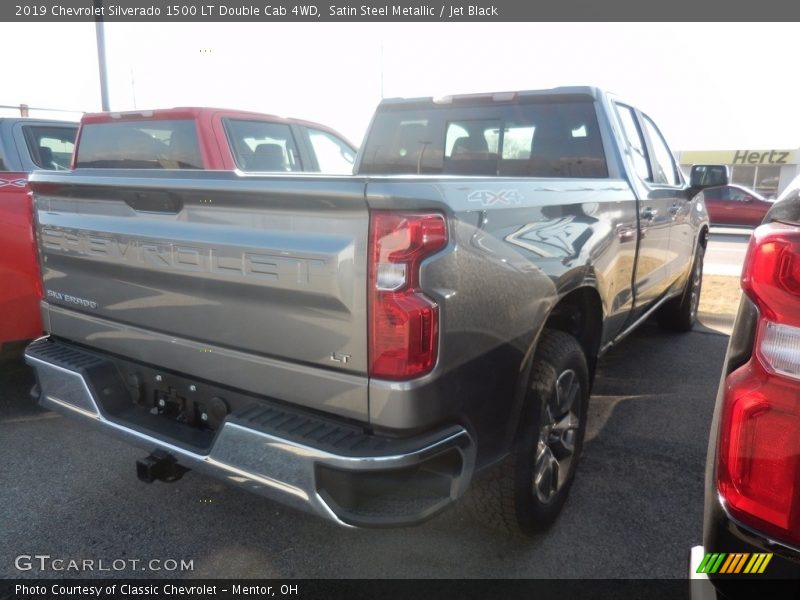 Satin Steel Metallic / Jet Black 2019 Chevrolet Silverado 1500 LT Double Cab 4WD