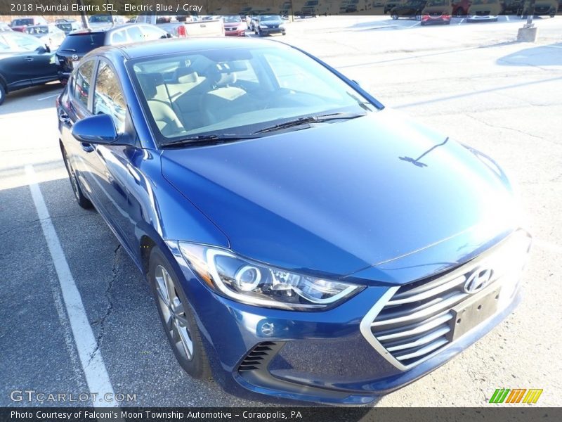 Electric Blue / Gray 2018 Hyundai Elantra SEL