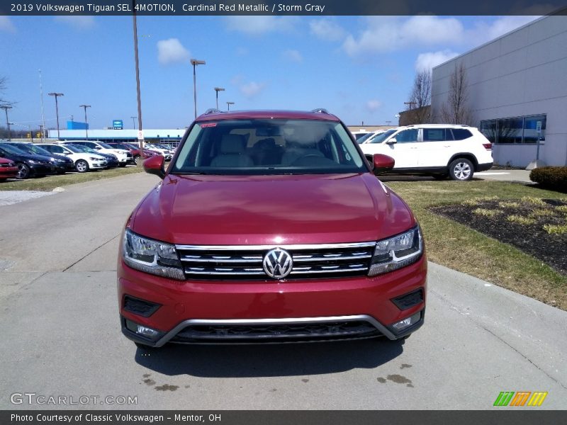 Cardinal Red Metallic / Storm Gray 2019 Volkswagen Tiguan SEL 4MOTION