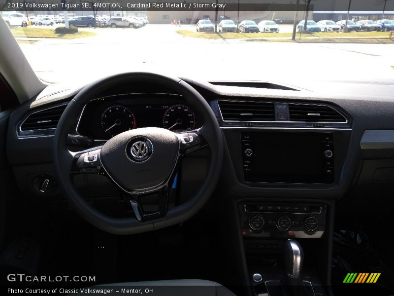 Cardinal Red Metallic / Storm Gray 2019 Volkswagen Tiguan SEL 4MOTION