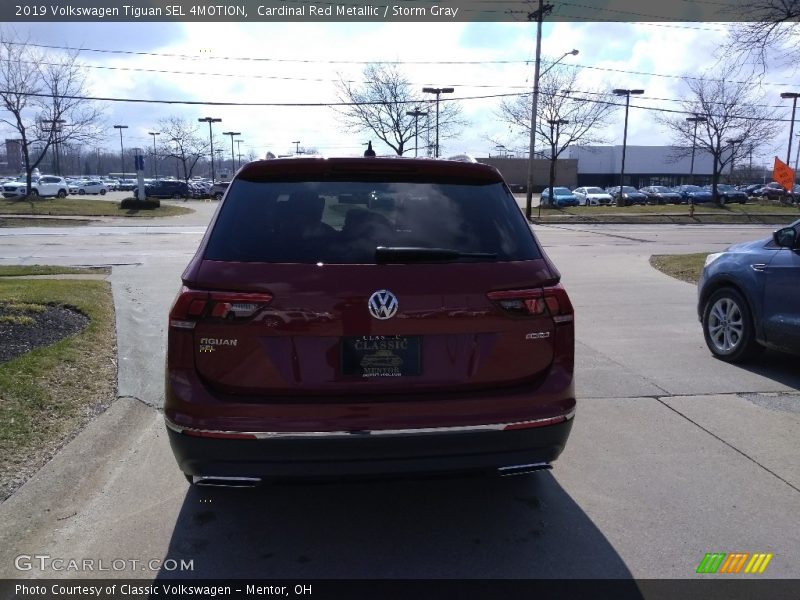 Cardinal Red Metallic / Storm Gray 2019 Volkswagen Tiguan SEL 4MOTION