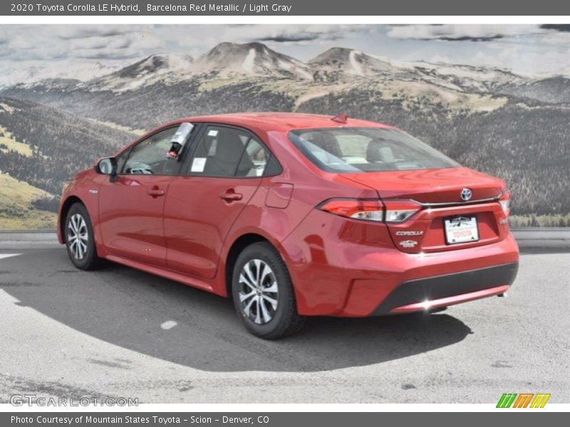 Barcelona Red Metallic / Light Gray 2020 Toyota Corolla LE Hybrid