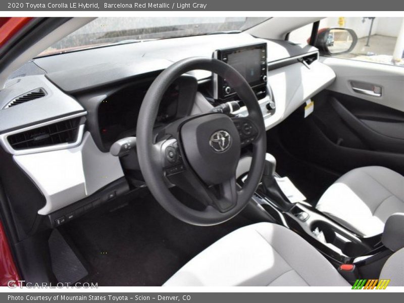 Barcelona Red Metallic / Light Gray 2020 Toyota Corolla LE Hybrid