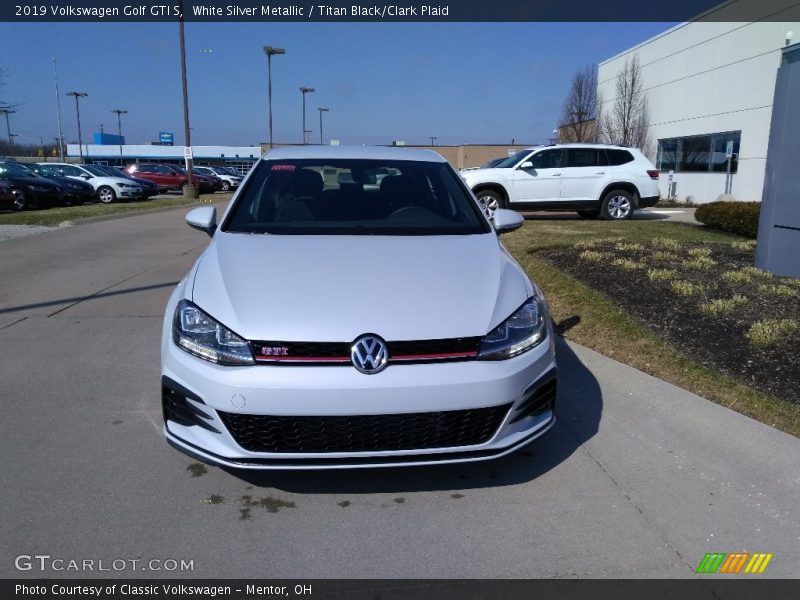 White Silver Metallic / Titan Black/Clark Plaid 2019 Volkswagen Golf GTI S
