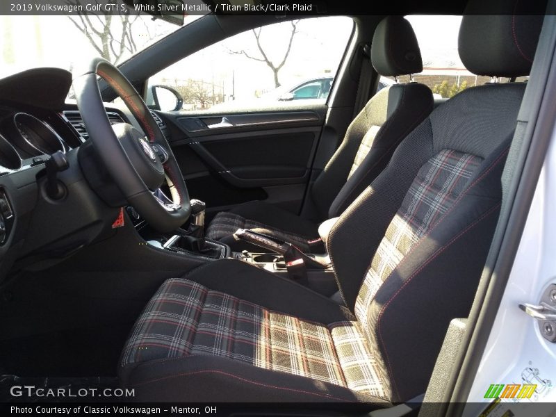 White Silver Metallic / Titan Black/Clark Plaid 2019 Volkswagen Golf GTI S