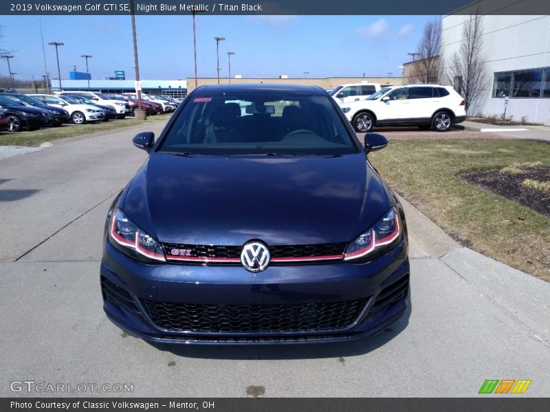 Night Blue Metallic / Titan Black 2019 Volkswagen Golf GTI SE