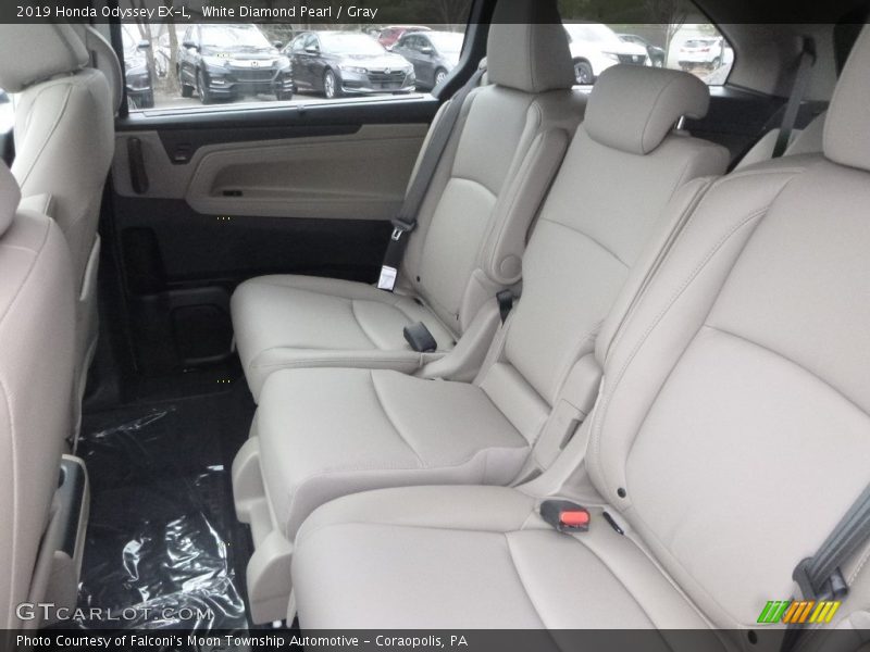White Diamond Pearl / Gray 2019 Honda Odyssey EX-L