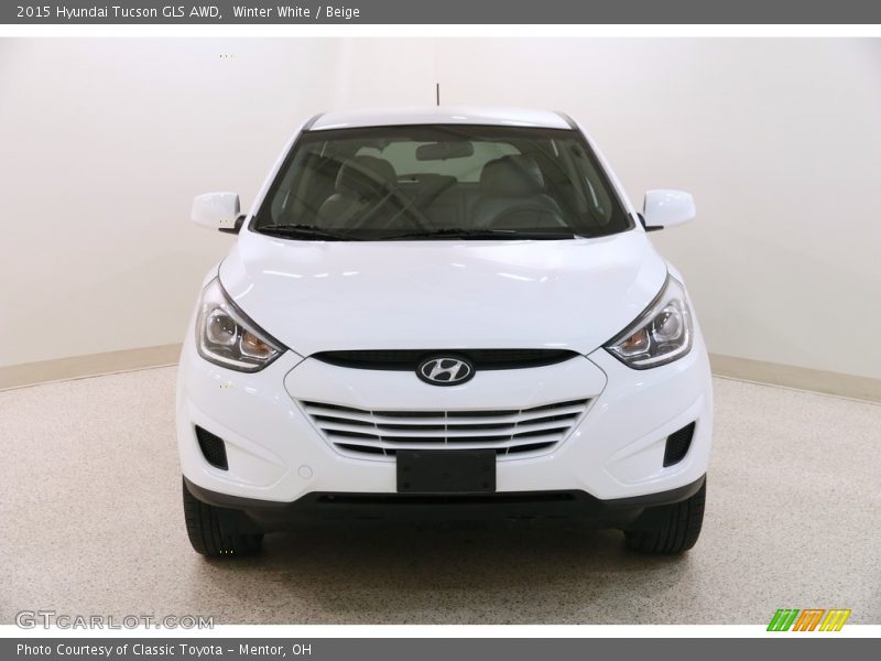 Winter White / Beige 2015 Hyundai Tucson GLS AWD