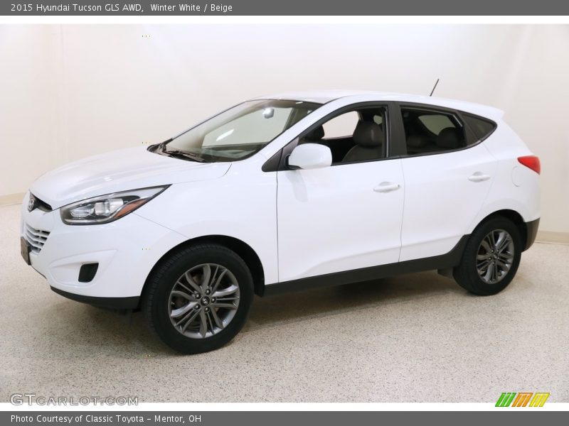 Winter White / Beige 2015 Hyundai Tucson GLS AWD