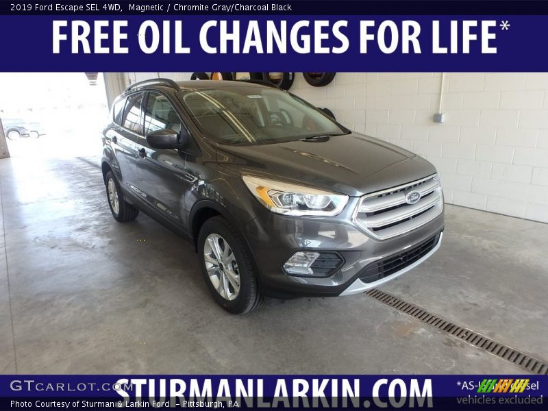 Magnetic / Chromite Gray/Charcoal Black 2019 Ford Escape SEL 4WD