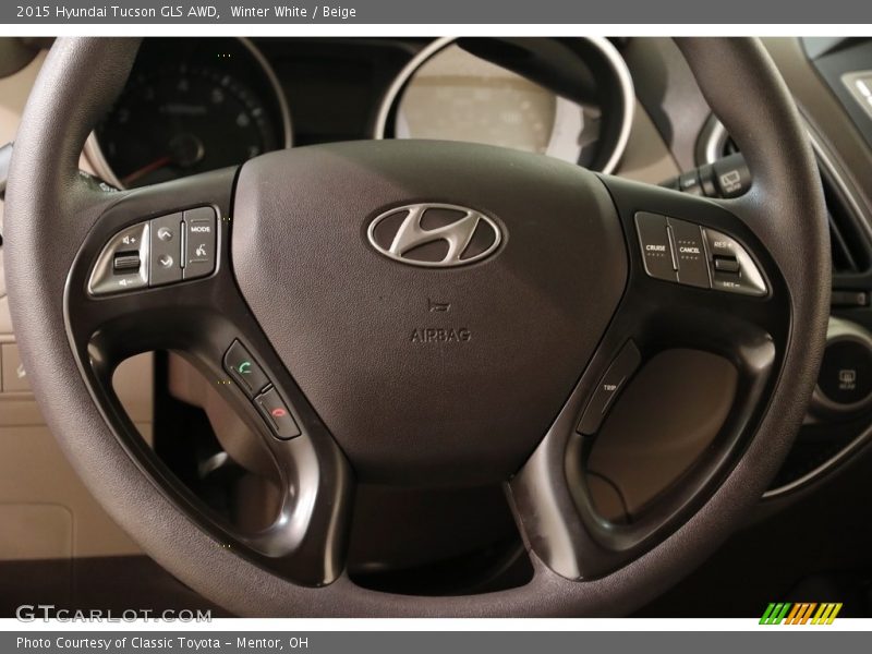 Winter White / Beige 2015 Hyundai Tucson GLS AWD