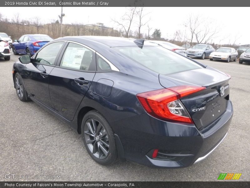 Cosmic Blue Metallic / Gray 2019 Honda Civic EX Sedan