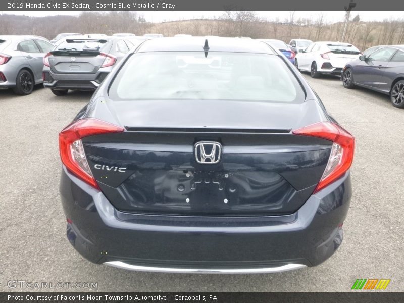 Cosmic Blue Metallic / Gray 2019 Honda Civic EX Sedan