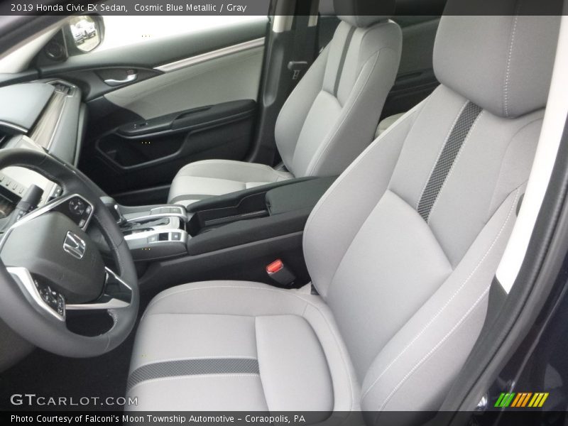 Cosmic Blue Metallic / Gray 2019 Honda Civic EX Sedan