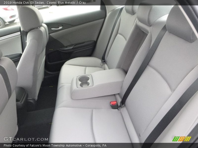 Cosmic Blue Metallic / Gray 2019 Honda Civic EX Sedan