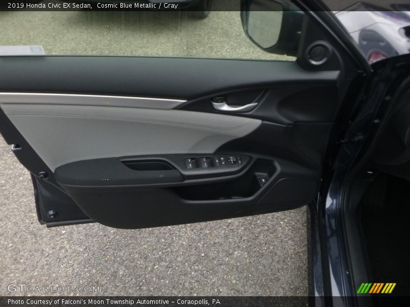 Cosmic Blue Metallic / Gray 2019 Honda Civic EX Sedan