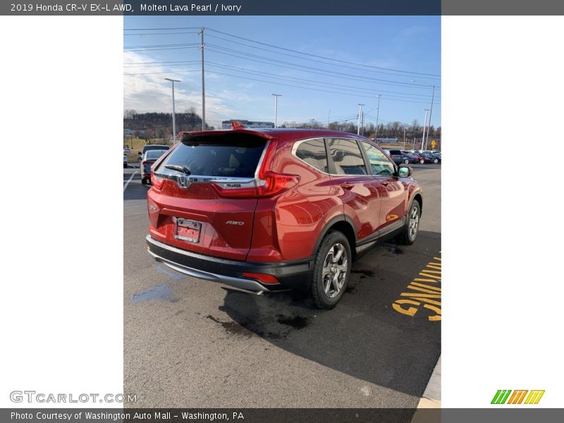 Molten Lava Pearl / Ivory 2019 Honda CR-V EX-L AWD